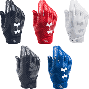 Under Armour Red Spotlight Mens Football Gloves 1290814 Large for sale online 